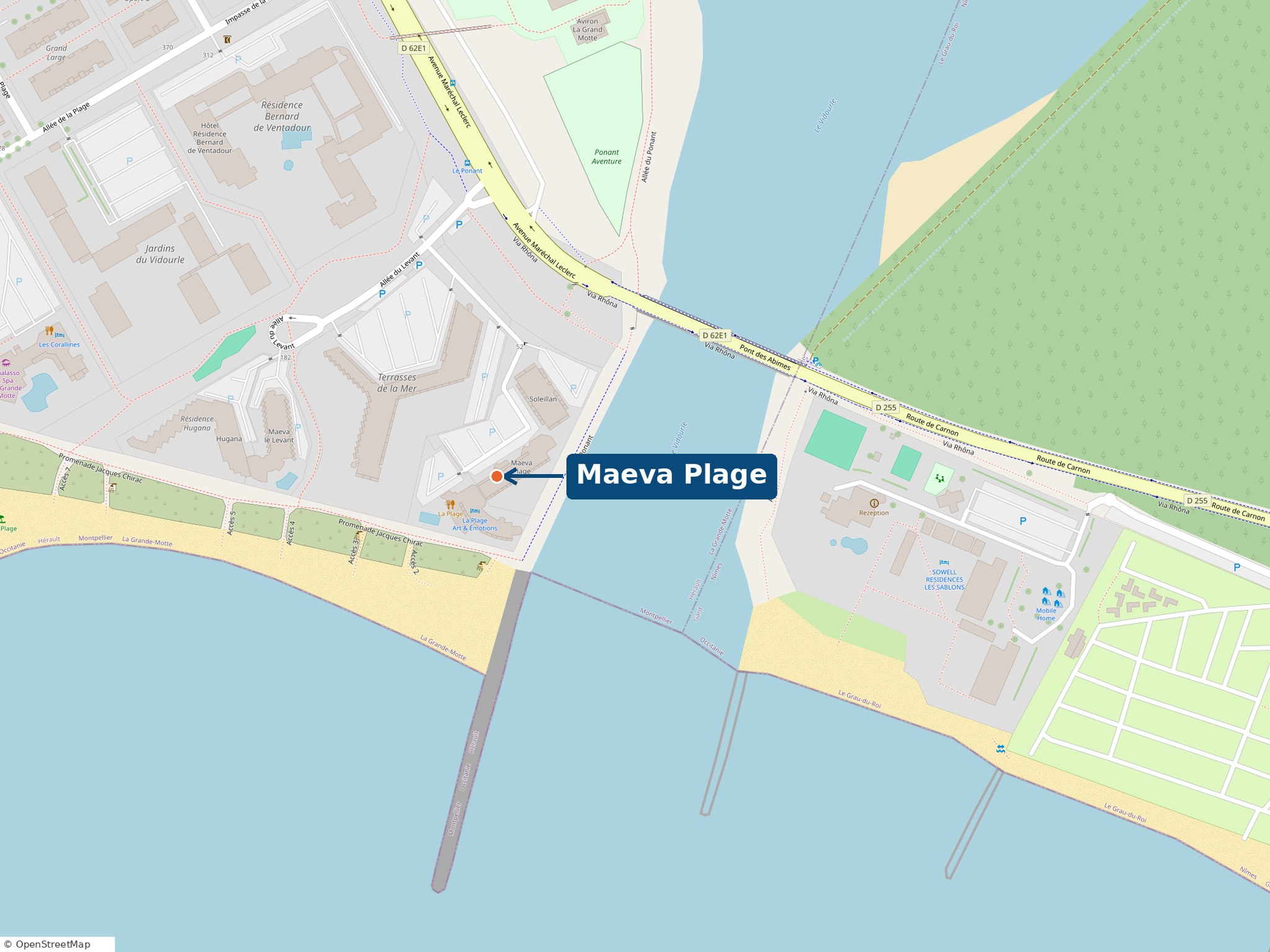 Carte OpenStreetMap — résidence Maeva Plage