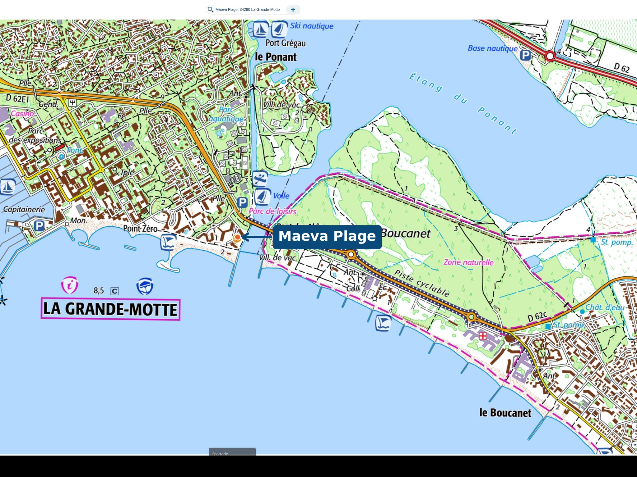 Carte IGN régionale — La Grande-Motte